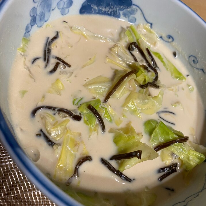 豆乳きゃべつスープ